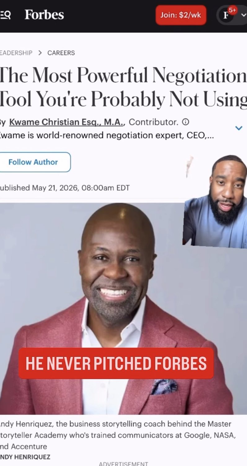 Forbes feature on Andy Henriquez by host Kwame Christian