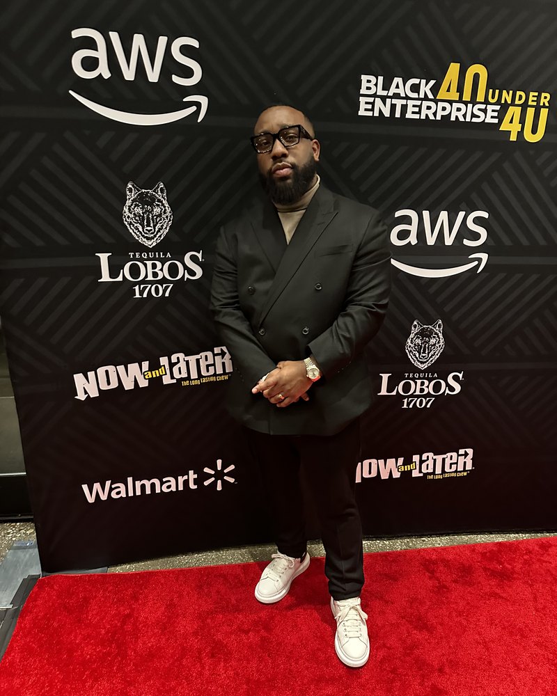 Shawn Anthony at the Black Enterprise 40 Under 40 red carpet