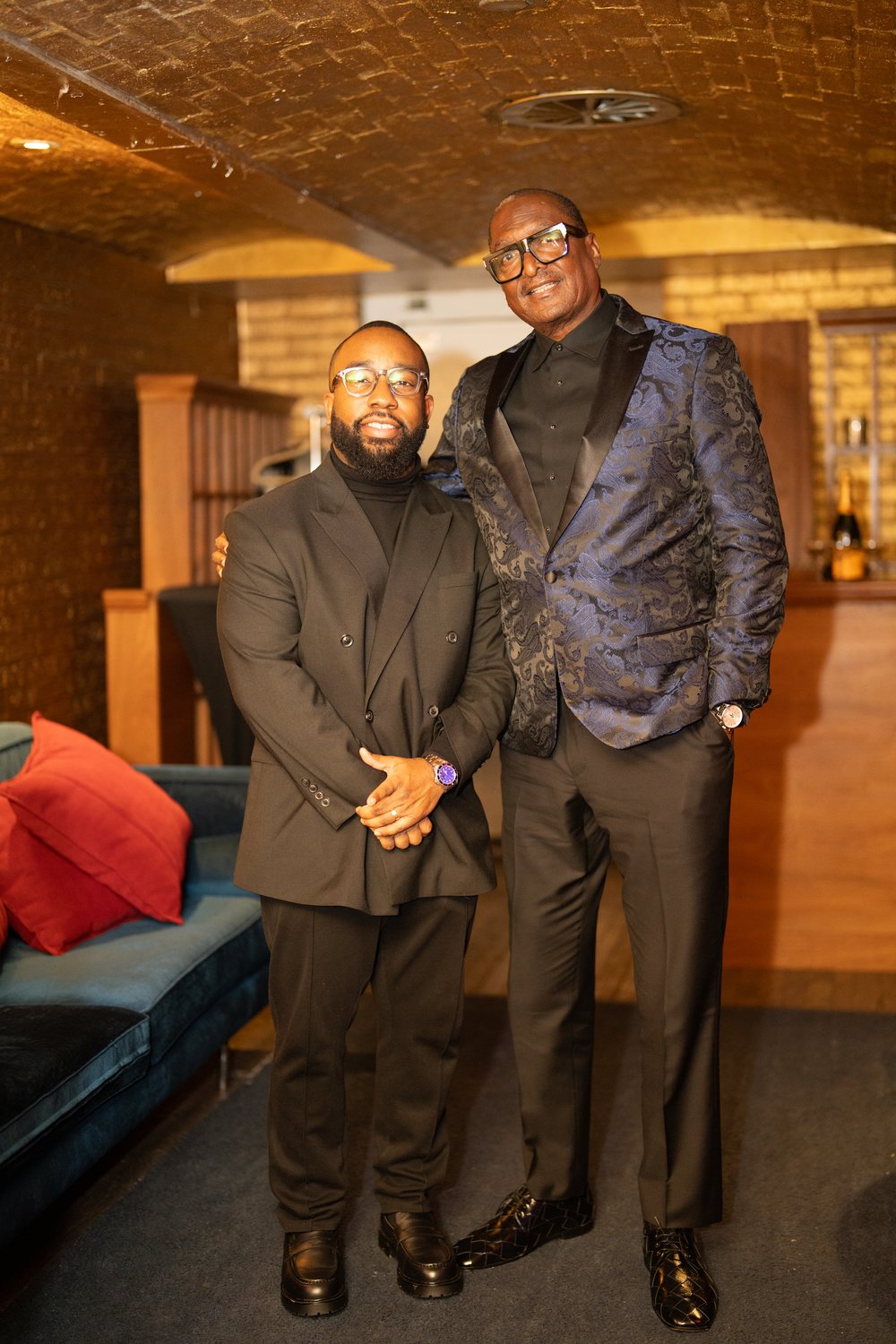 Shawn Anthony backstage with Mr. Mathew Knowles at a Destiny's Child concert
