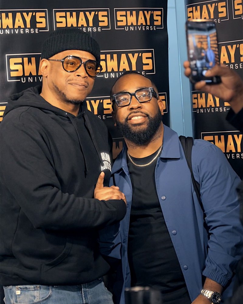 Shawn Anthony with Sway Calloway at Sway's Universe